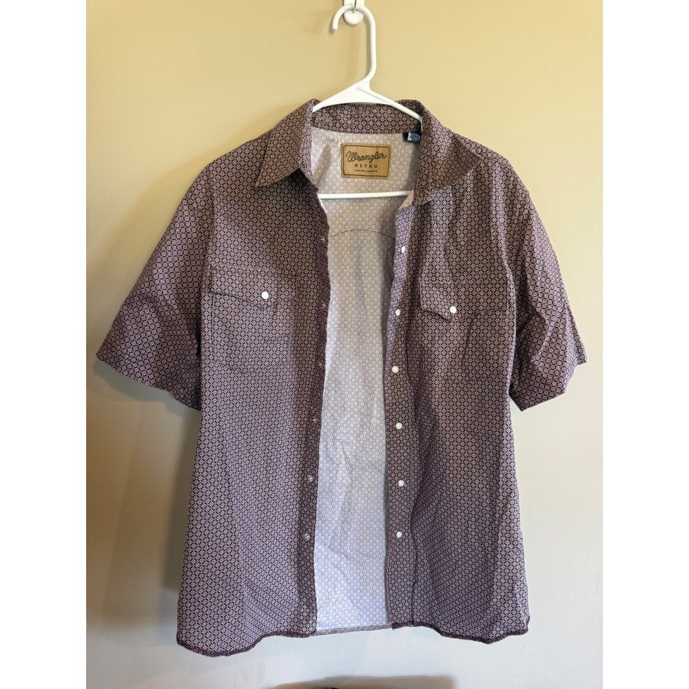 Wrangler Retro Western Shirt, Men's Short Sleeve Button Up Casual